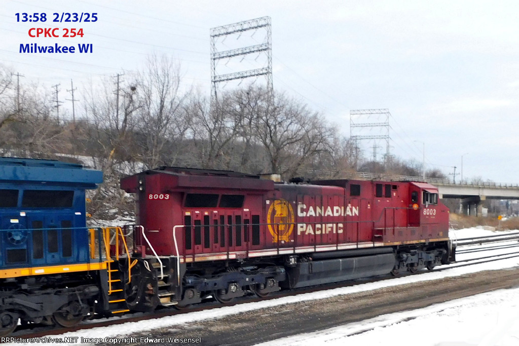 Leading CPKC 249 into Muskego yard